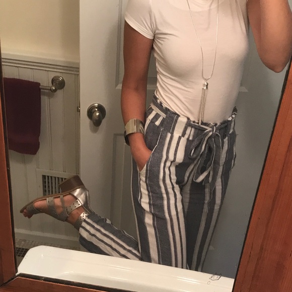 LAST ONE‼️S/M Stripe Herringbone WideLeg Pants! 👖 - Picture 6 of 8